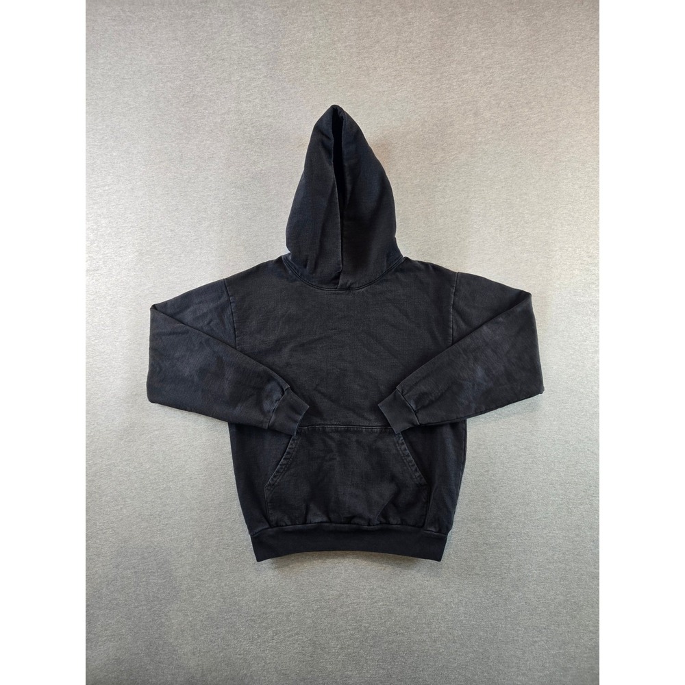 Los Angeles Apparel Hoodie Mens M Black 14oz Heavy Fleece Pullover HF-09 USA